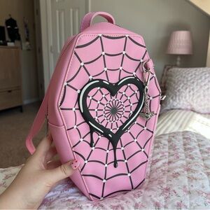 Monster High Draculaura Pink Coffin Mini Backpack Cosplay Hot Topic Bag Purse